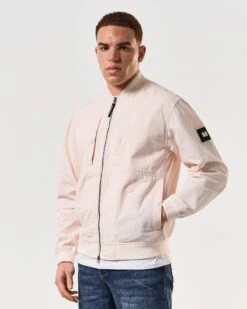 Weekend Offender Mulini Bomber Jacket Alabaster -Weekend Offender JKSS2419 MULINI ALABASTER 4673 MODEL