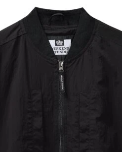 Weekend Offender Hulopoe Bomber Jacket Black -Weekend Offender JKSS2423 HULOPOE BLACK 9506