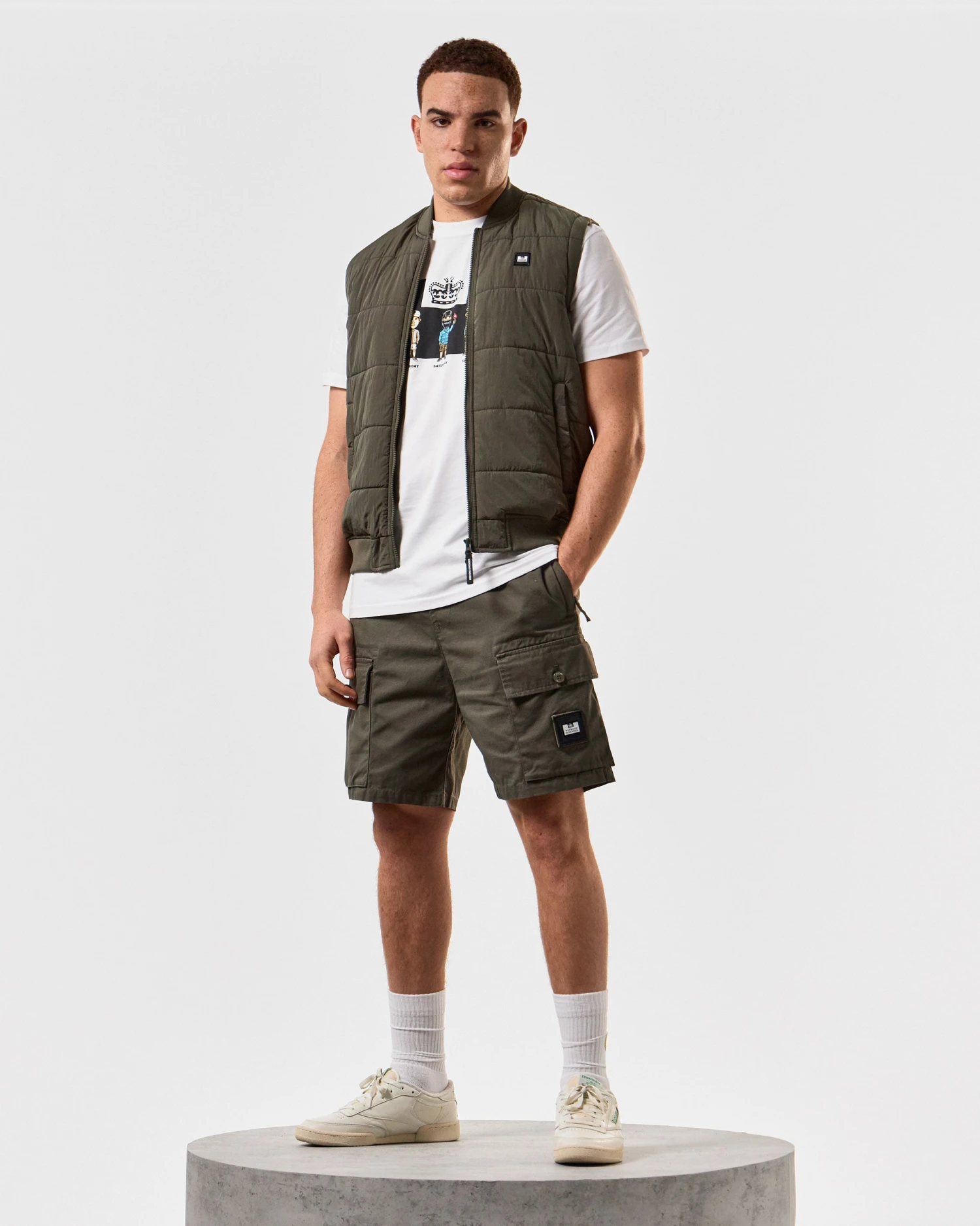 Weekend Offender Saharun Quilted Gilet Castle Green 2 Weekend Offender Saharun Quilted Gilet Castle Green - Image 2