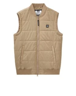 Weekend Offender Saharun Quilted Gilet Cognac Brown
