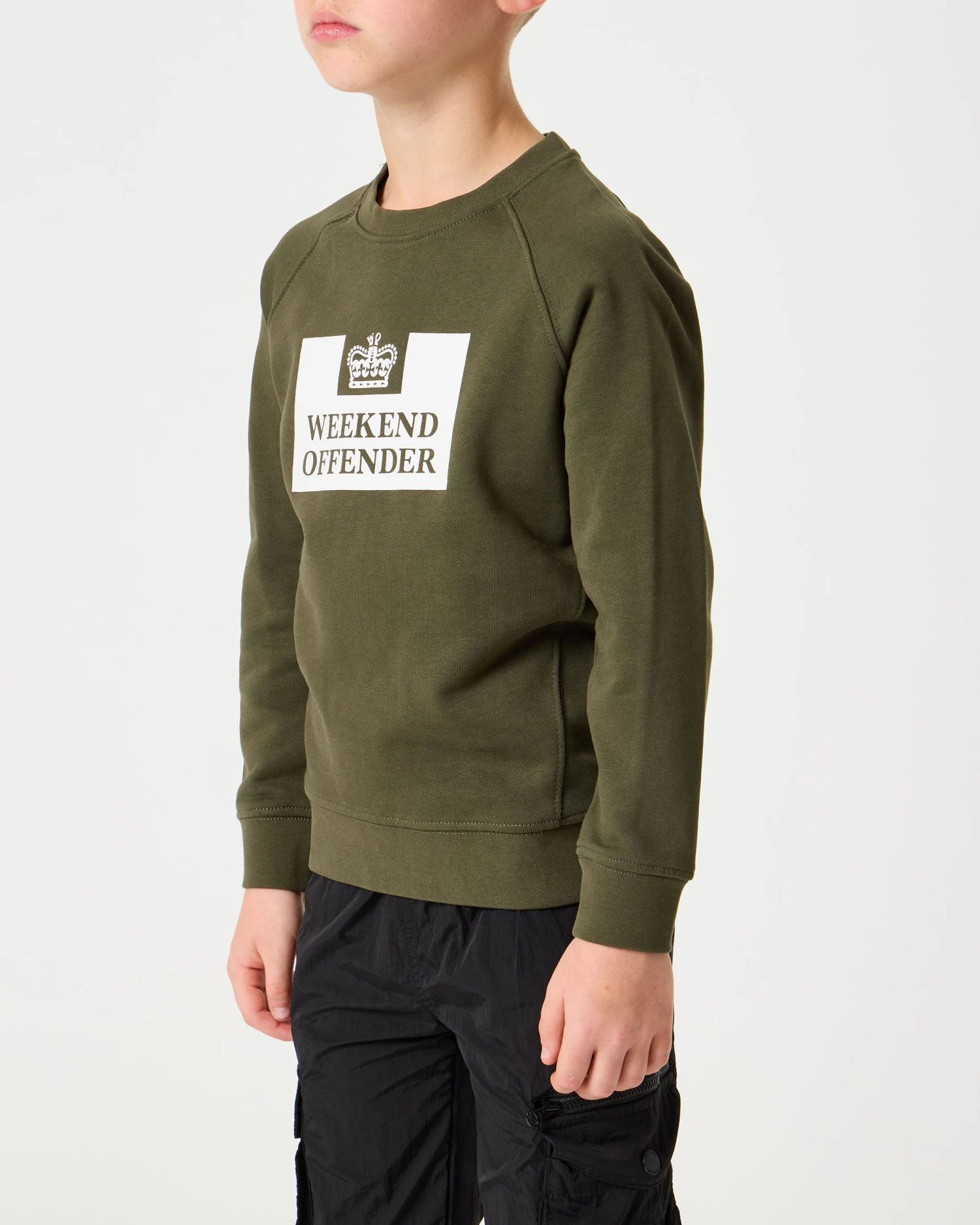 Weekend Offender Kids Penitentiary Classic Sweatshirt Dark Green 2 Weekend Offender Kids Penitentiary Classic Sweatshirt Dark Green - Image 2