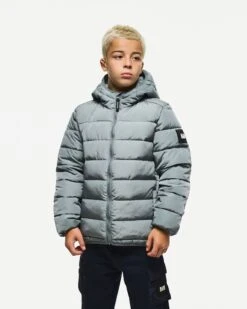 Weekend Offender Kids La Guardia Puffer Jacket Porpoise Grey -Weekend Offender KIDSJK3A02 LA GUARDIA PORPOISE 5466 MODEL