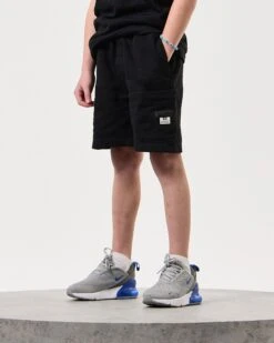 Weekend Offender Kids Hawkins Jogger Shorts Black -Weekend Offender KIDSSTSS2401 HAWKINS BLACK 7720