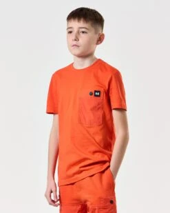 Weekend Offender Kids Tabiti Parachute T-Shirt Pure Orange -Weekend Offender KIDSTSSS2418 TABITI PURE ORANGE 7747