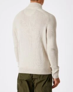 Weekend Offender Castillos Knitted Quarter Neck Sweatshirt Pumice -Weekend Offender KWAW22 05 CASTILLOS PUMICE 0152 MODEL