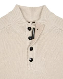 Weekend Offender Castillos Knitted Quarter Neck Sweatshirt Pumice -Weekend Offender KWAW22 05 CASTILLOS AW22 PUMICE 9968