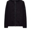 Weekend Offender Enzo Knitted Zip Hooded Sweater Black