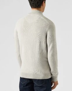 Weekend Offender Dexter Knitted Zip Sweater Strato Grey -Weekend Offender KWAW2309 DEXTER STRATO GREY 1962 MODEL