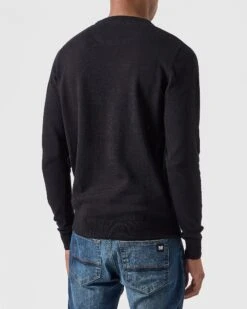 Weekend Offender Solace Knitted Sweater Black -Weekend Offender KWAW2310 SOLACE BLACK 0065 MODEL