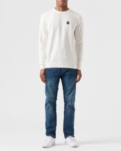 Weekend Offender Solace Knitted Sweater Winter White -Weekend Offender KWAW2310 SOLACE WINTER WHITE 0055 MODEL