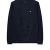 Weekend Offender Pierre Knitted Quarter Zip Sweater Navy