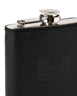 Weekend Offender Leather Hip Flask With Gift Box Black -Weekend Offender Leather Goods HIP FLASK0129
