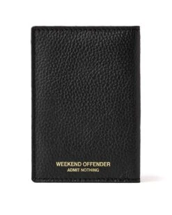 Weekend Offender Leather Passport Holder With Gift Box Black -Weekend Offender Leather Goods PASSPORT HOLDER0117