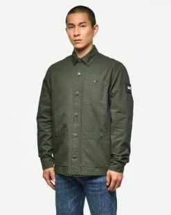 Weekend Offender Hynde Over-Shirt Black Forest Green -Weekend Offender OS3A14 HYNDE BLACK FOREST 4500 MODEL