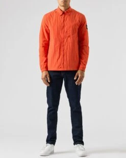 Weekend Offender Porter Pocket Over-Shirt Orange Peel -Weekend Offender OSAW2302 PORTER ORANGE PEEL 1869 MODEL
