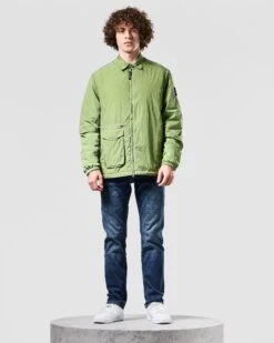 Weekend Offender Vinnie Thermo Over-Shirt Kiwi Green -Weekend Offender OSAW2315 VINNIE THERMO KIWI 1276 MODEL