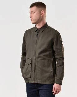 Weekend Offender Vinnie Over-Shirt Castle Green -Weekend Offender OSSS2401 VINNIE CASTLE GREEN 6197 MODEL