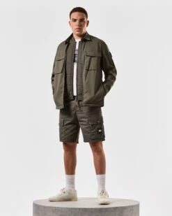 Weekend Offender Formella Over-Shirt Castle Green -Weekend Offender OSSS2402 FORMELLA CASTLE GREEN 4770 MODEL