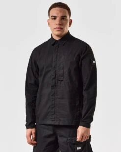 Weekend Offender Porter Over-Shirt Black -Weekend Offender OSSS2409 PORTER BLACK 5306 MODEL