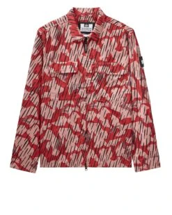 Weekend Offender Waya Over-Shirt Blaze Red Rain Camo