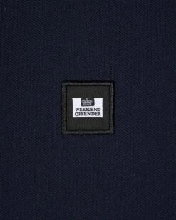 Weekend Offender Costa Polo Shirt Navy/Blue House Check -Weekend Offender POAW23 10 COSTA NAVY 0949