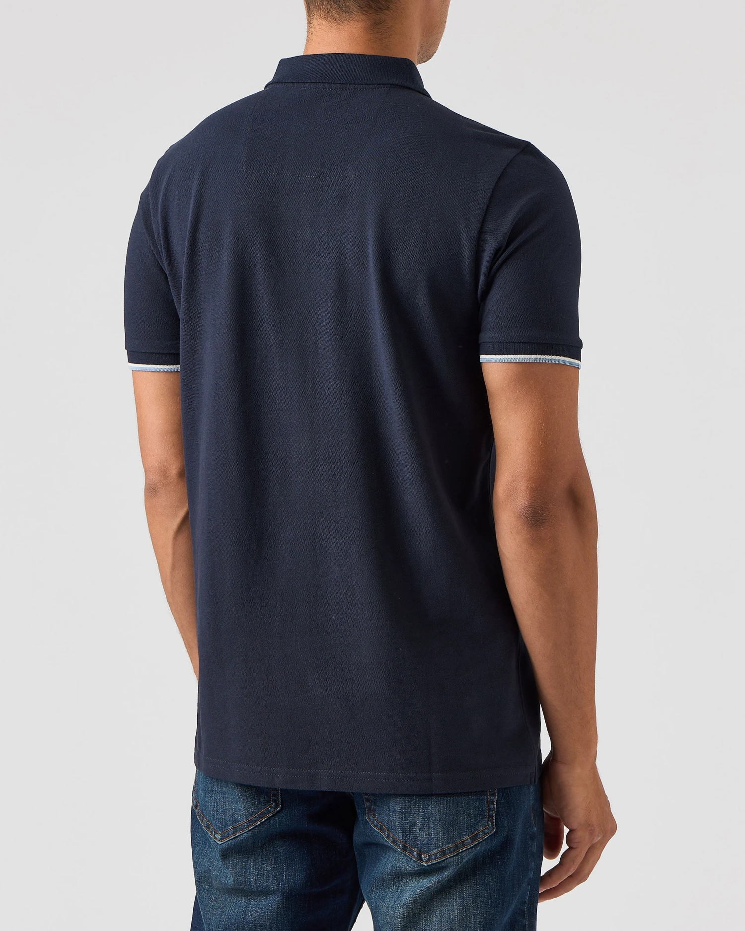 Weekend Offender Sakai Polo Shirt Navy/Blue House Check 4 Weekend Offender Sakai Polo Shirt Navy/Blue House Check - Image 4