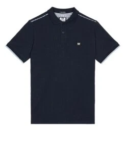 Weekend Offender Sakai Polo Shirt Navy/Blue House Check