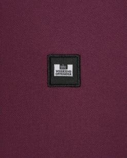 Weekend Offender Schooling Polo Shirt Deep Plum -Weekend Offender POAW2316 SCHOOLING DEEP PLUM 0933