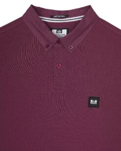 Weekend Offender Schooling Polo Shirt Deep Plum -Weekend Offender POAW2316 SCHOOLING DEEP PLUM 0934