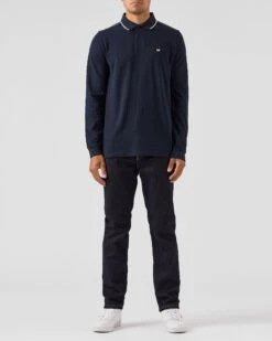 Weekend Offender Carola Long Sleeve Polo Shirt Navy/Blue House Check 8 Weekend Offender Carola Long Sleeve Polo Shirt Navy/Blue House Check -Weekend Offender POAW2318 CAROLA NAVY BLUE CHECK 0098