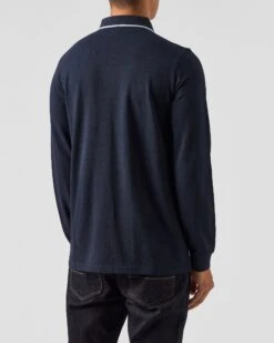 Weekend Offender Carola Long Sleeve Polo Shirt Navy/Blue House Check 9 Weekend Offender Carola Long Sleeve Polo Shirt Navy/Blue House Check -Weekend Offender POAW2318 CAROLA NAVY BLUE CHECK 0100