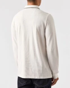 Weekend Offender Carola Long Sleeve Polo Shirt Winter White/House Check 9 Weekend Offender Carola Long Sleeve Polo Shirt Winter White/House Check -Weekend Offender POAW2318 CAROLA WINTER WHITE HOUSE CHECK 0117 MODEL