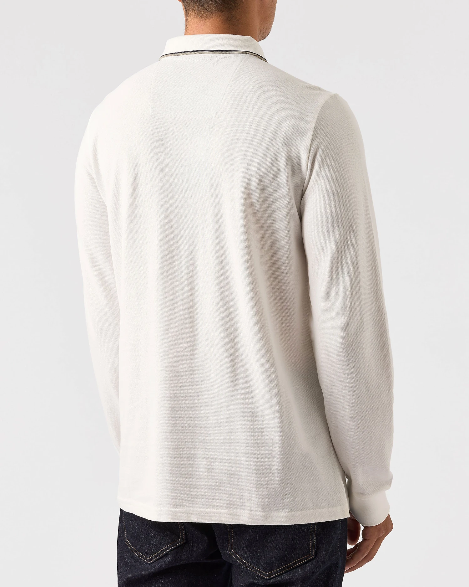 Weekend Offender Carola Long Sleeve Polo Shirt Winter White/House Check 4 Weekend Offender Carola Long Sleeve Polo Shirt Winter White/House Check - Image 4