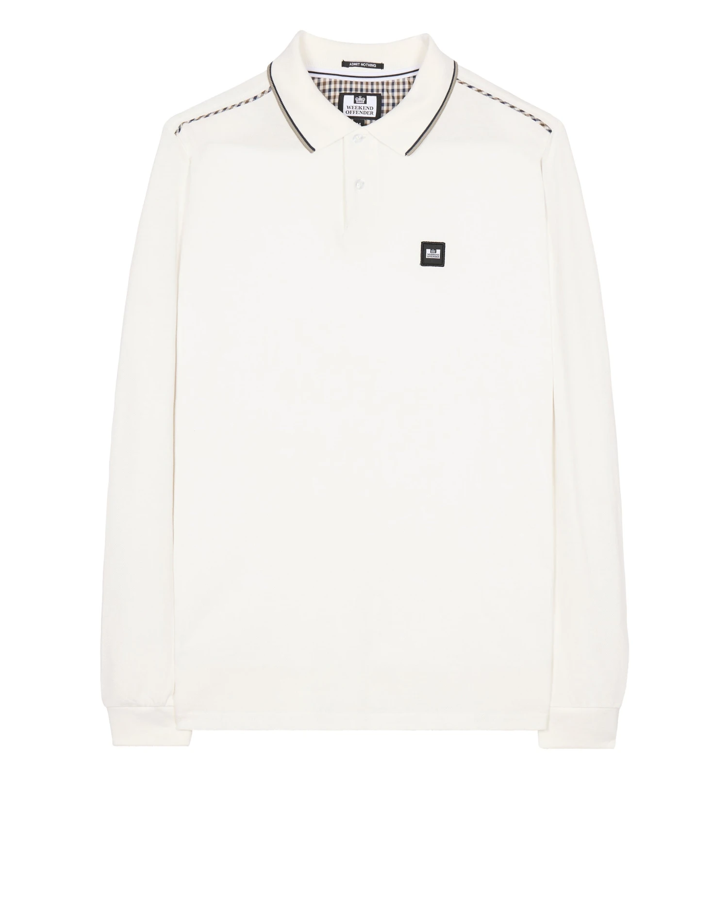 Weekend Offender Carola Long Sleeve Polo Shirt Winter White/House Check 1 Weekend Offender Carola Long Sleeve Polo Shirt Winter White/House Check