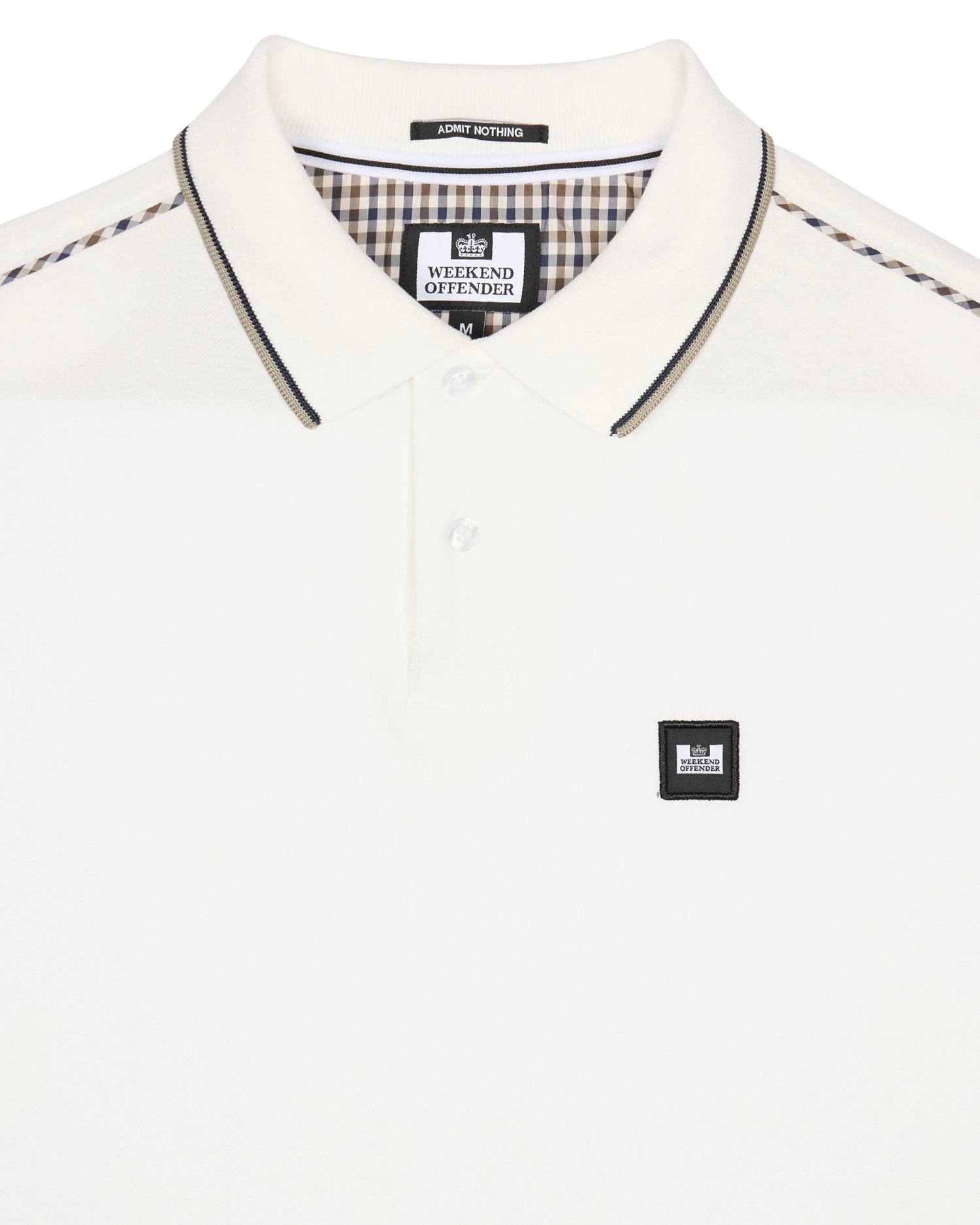 Weekend Offender Carola Long Sleeve Polo Shirt Winter White/House Check 5 Weekend Offender Carola Long Sleeve Polo Shirt Winter White/House Check - Image 5