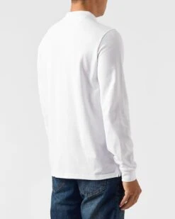 Weekend Offender Dice Long Sleeve Polo Shirt White -Weekend Offender POAW2320 DICE WHITE 0524 MODEL