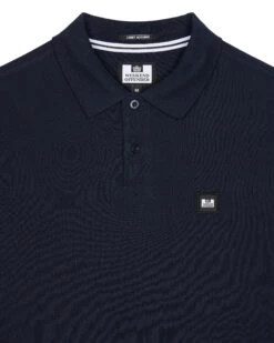 Weekend Offender Dice Long Sleeve Polo Shirt Navy -Weekend Offender POAW3220 DICE NAVY 0975