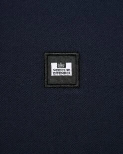 Weekend Offender Boman Long Sleeve Polo Shirt Navy -Weekend Offender POAW3223 BOMAN BLACK 0996