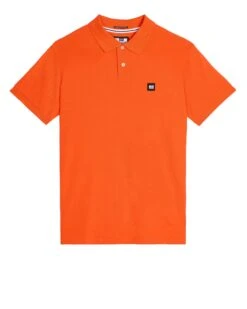 Weekend Offender Caneiros Polo Shirt Orange Fizz
