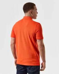 Weekend Offender Caneiros Polo Shirt Pure Orange -Weekend Offender POSS2401 CANEIROS PURE ORANGE 5044 MODEL