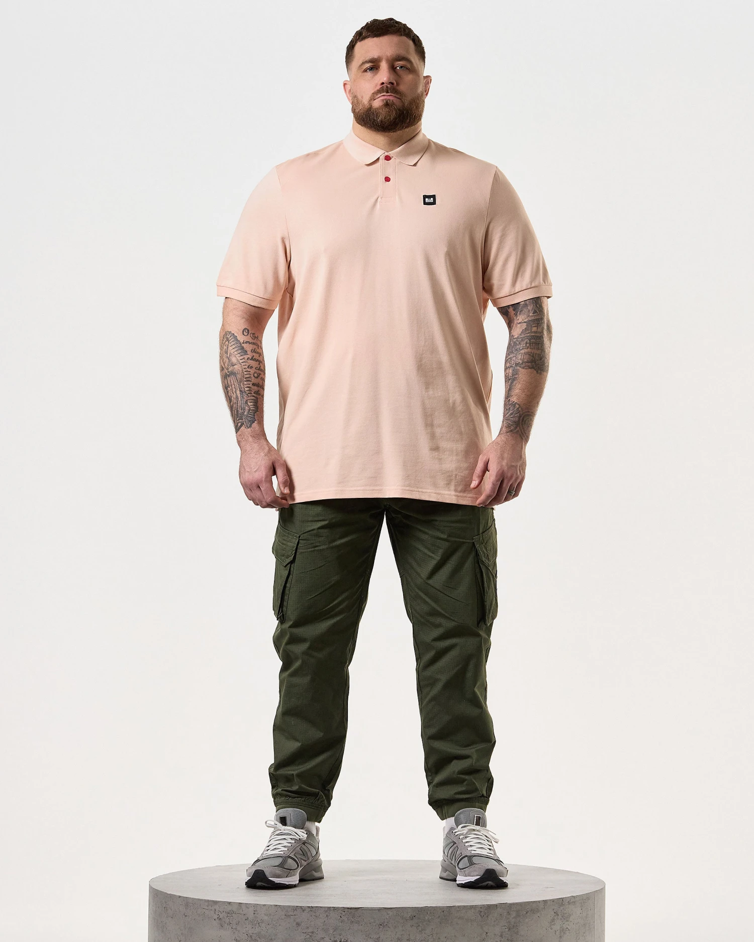 Weekend Offender Caneiros Polo Shirt Nectar Pink - Plus Size 2 Weekend Offender Caneiros Polo Shirt Nectar Pink - Plus Size - Image 2