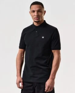 Weekend Offender Brant Polo Shirt Black -Weekend Offender POSS2403 BRANT BLACK 7367