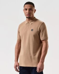 Weekend Offender Brant Polo Shirt Cognac Brown -Weekend Offender POSS2403 BRANT COGNAC 7511