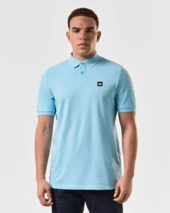 Weekend Offender Brant Polo Shirt Saltwater Blue -Weekend Offender POSS2403 BRANT SALTWATER 5071 MODEL