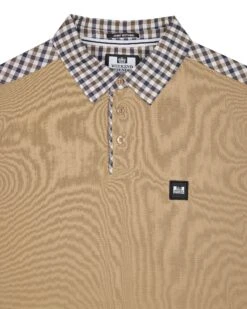 Weekend Offender Costa Polo Shirt Cognac Brown -Weekend Offender POSS2405 COSTA COGNAC 10888