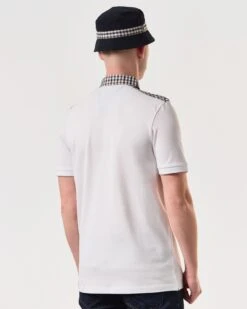 Weekend Offender Costa Polo Shirt White 8 Weekend Offender Costa Polo Shirt White -Weekend Offender POSS2405 COSTA WHITE 6132 MODEL