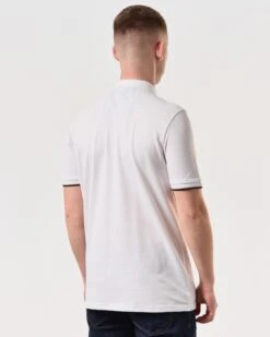 Weekend Offender Sakai Polo Shirt White -Weekend Offender POSS2406 SAKAI WHITE 6143 MODEL
