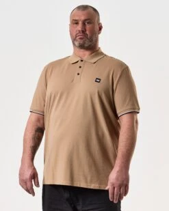 Weekend Offender Sakai Polo Shirt Cognac Brown - Plus Size -Weekend Offender POSS2406X SAKAI COGNAC 8167 PLUS