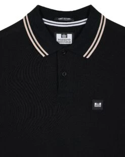 Weekend Offender Levanto Polo Shirt Black/Alabaster -Weekend Offender POSS2408 LEVANTO BLACK 10870