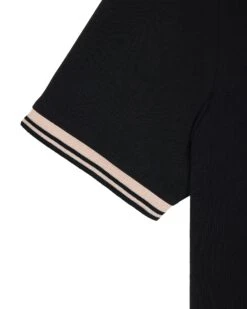 Weekend Offender Levanto Polo Shirt Black/Alabaster -Weekend Offender POSS2408 LEVANTO BLACK 10871